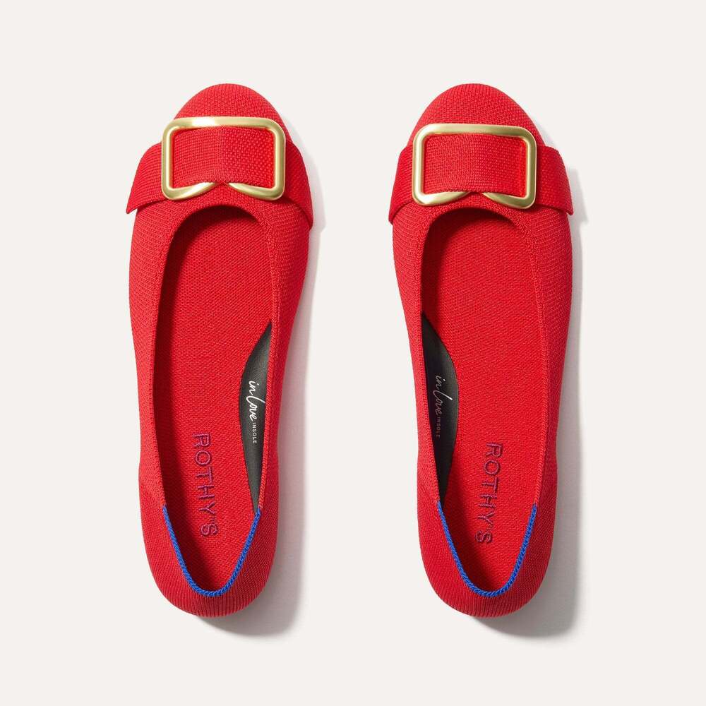 Rothy's The Emblem Ballet Flat - Cardinal Size 8.5